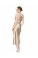Online Empire Waist Silky Satin Midi Length Cocktail Dress / Prom Dress UK