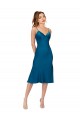 Online Midi Length Silky Satin Cocktail Prom Dress / Homecoming Dress UK