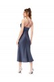 Online High Low Silky Satin Cowl Neck Midi Length Cocktail Prom Dress / Homecoming Dress UK