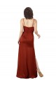 Online Floor-Length Silky Satin Prom Dress with Skirt Slit UK