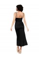 Online Cowl Neck Tea-Length Short Silky Satin Cocktail Prom Dress / Homecoming Dress with Skirt Slit UK