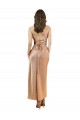 Online Cowl Neck Silky Satin Midi Length Cocktail Prom Dress / Homecoming Dress Low Back UK