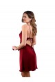 Online Midi Length Cowl Neck Silky Satin Short Cocktail Prom Dress / Homecoming Dress UK