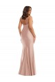 Online Deep V-Neck Silky Satin Mermaid Prom Dress with Side Slit UK