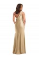 Online One Shoulder Asymmetrical Cowl Back Silky Satin Mermaid Prom Dress UK