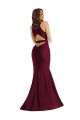 Online Plunge Neckline Cutout Low Back Silky Satin Mermaid Prom Dress UK