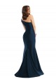 Online Bias-Cuff One Shoulder Silky Satin Mermaid Prom Dress with Side Slit UK