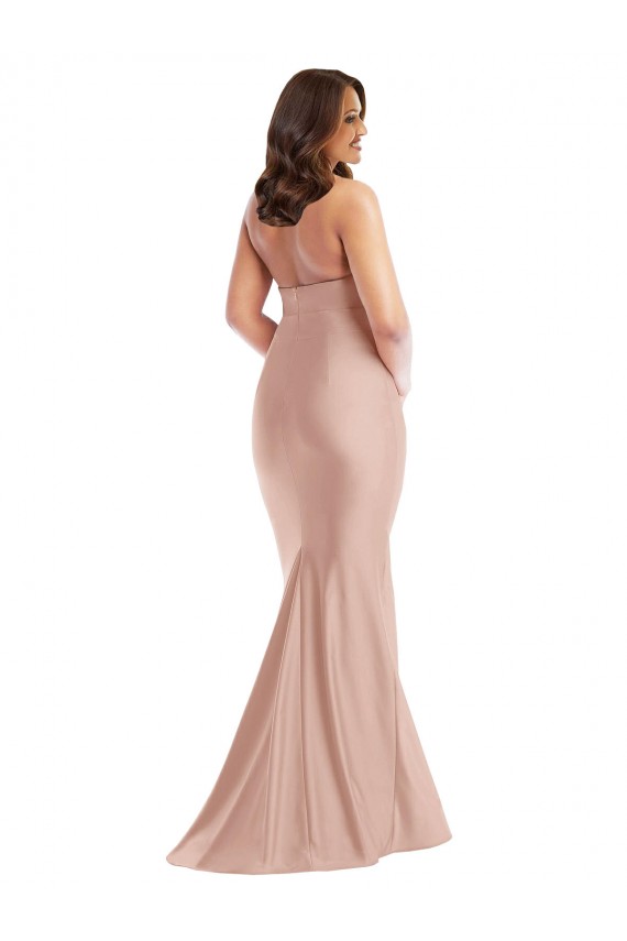 Online Criss Cross Halter Open Back Silky Satin Mermaid Prom Dress UK