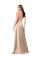 Online Silky Satin Prom Dress with Draped Surplice Bodice UK