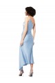 Online Midi Length Short Silky Satin Cocktail Prom Dress / Homecoming Dress with Asymmetric Neckline and High Side Split UK