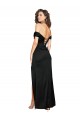 Online Fitted Sweetheart Neckline Silky Satin Prom Dress with Off the Shoulder Sleeves and High Slit UK