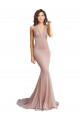 Online Deep V-Neck Mermaid Low Back Long Spandex Prom Dress UK
