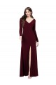 Online Long Sleeves Spandex Prom Dress with Front Slit UK