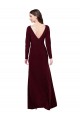 Online Long Sleeves Spandex Prom Dress with Front Slit UK