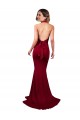 Online Halter Mermaid Plunge V-Neckline Open Back Bow Tie Spandex Prom Dress UK