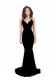 Online Fishtail Shaped V-Neck Open Back Spandex Prom Dress UK
