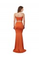 Online Strapless Bandeau Bodice Long Spandex Prom Dress UK