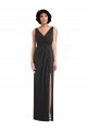 Online Draped Wrap Maxi Spandex Prom Dress with Front Slit UK