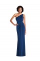 Online Grecian Inspired One Shoulder Twist Draped Maxi Spandex Prom Dress UK