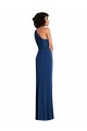 Online Grecian Inspired One Shoulder Twist Draped Maxi Spandex Prom Dress UK