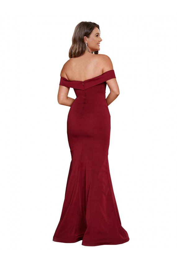 Online Off Shoulder Sleeves Sweetheart Neckline Long Spandex Prom Dress UK