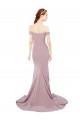 Online Off the Shoulder Mermaid Long Sweep Train Prom Dress UK
