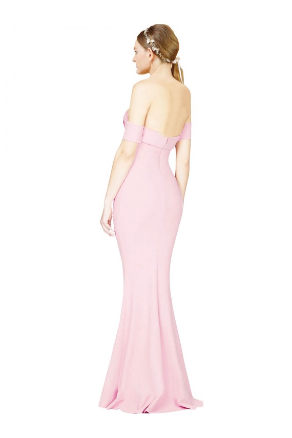 Online Full Length Off the Shoulder Prom Dress with Twist Front UK
