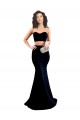 Online Two Piece High Neck Crepe Prom Dress UK