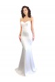 Online Sweetheart Strapless High Neck Long Crepe Prom Dress UK