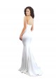 Online Sweetheart Strapless High Neck Long Crepe Prom Dress UK
