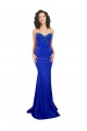 Online Sweetheart Flower Neckline High Neck Crepe Prom Dress UK