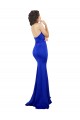 Online Sweetheart Flower Neckline High Neck Crepe Prom Dress UK