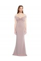Online Knotted Off the Shoulder Crepe Prom Dress with Cut-Out Back UK