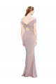 Online Knotted Off the Shoulder Crepe Prom Dress with Cut-Out Back UK