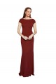 Online Cap Sleelves Mermaid Crepe Prom Dress Keyhole Back UK