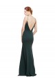 Online Deep V-Neck and Back Long Crepe Prom Dress UK