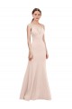Online Deep V-Neck and Back Long Crepe Prom Dress UK