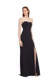 Online Strapless Bodycon Long Crepe Prom Dress with High Slit UK