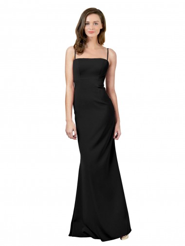 Online Fit and Flare Slim Crepe Prom Dress with Cutout Back UK