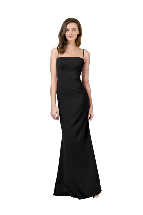 Online Fit and Flare Slim Crepe Prom Dress with Cutout Back UK