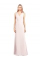 Online V-Neck Keyhole Back Crepe Trumpet Prom Dress UK