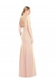 Online V-Spaghetti Strap Open Back Bateau Neck Trumpet Prom Dress UK