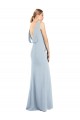 Online Draped Backless Crepe Prom Dress with Pockets UK
