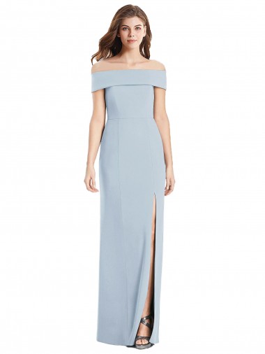 Online Cuffed Off the Shoulder Long Trumpet Prom Dress UK