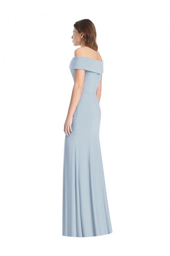 Online Cuffed Off the Shoulder Long Trumpet Prom Dress UK
