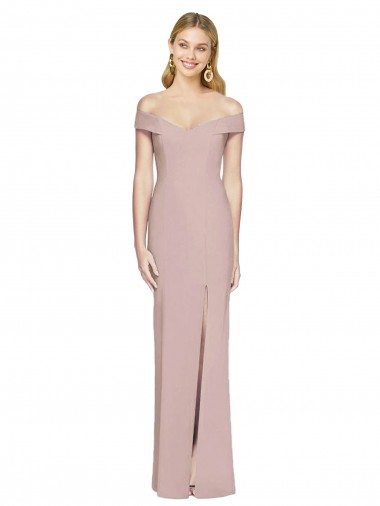 Online Off the Shoulder Criss Cross Back Trumpet Prom Dress UK