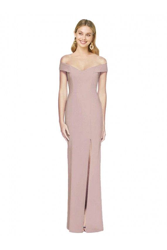 Online Off the Shoulder Criss Cross Back Trumpet Prom Dress UK