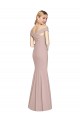 Online Off the Shoulder Criss Cross Back Trumpet Prom Dress UK
