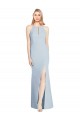 Online Full Length Sleeveless Halter Prom Dress with Keyhole Back UK