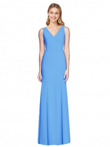 Online Flattering Trumpet Long Sleeveless Prom Dress with Open Back UK
